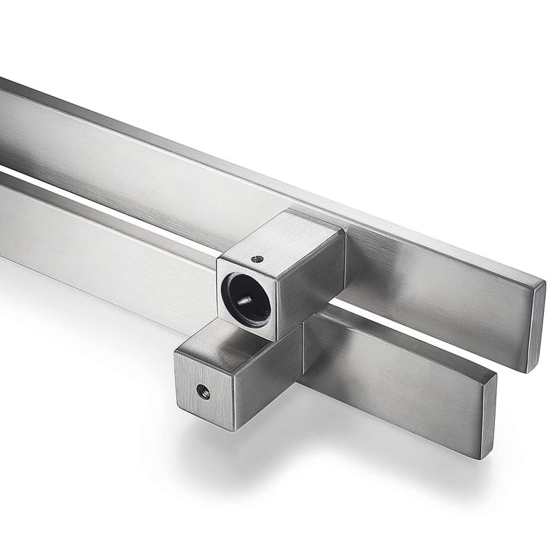 TOGU TG-6018 18 inches Solid Standoffs Heavy-Duty Commercial Grade-304 Stainless Steel Push Pull Door Handle/Barn Door Pull Handle/Glass Pulls, Full Brushed Stainless Steel Finish - Image 4